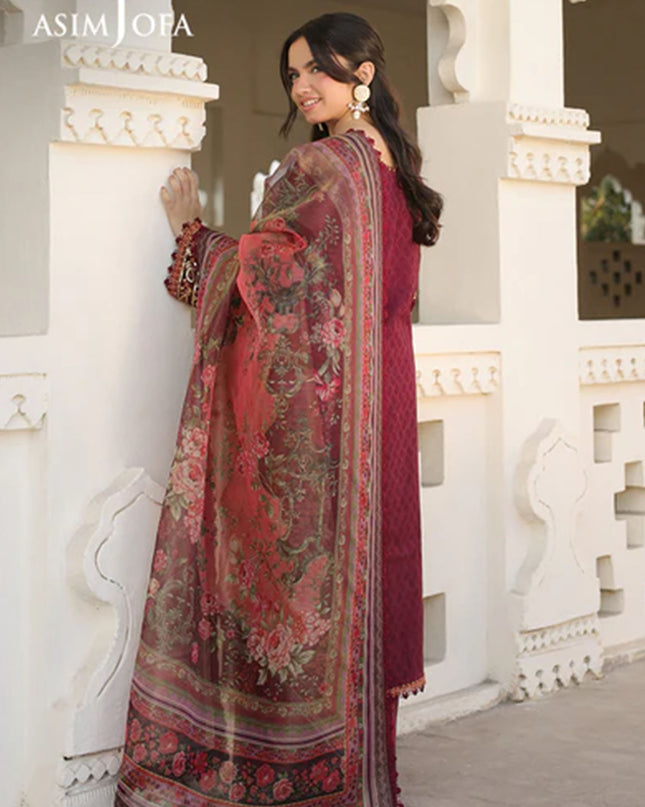 Fancy Embroidered Lawn With Chiffon Dupatta