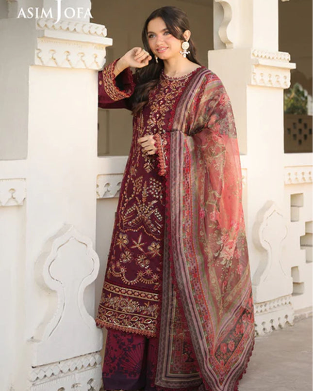 Fancy Embroidered Lawn With Chiffon Dupatta