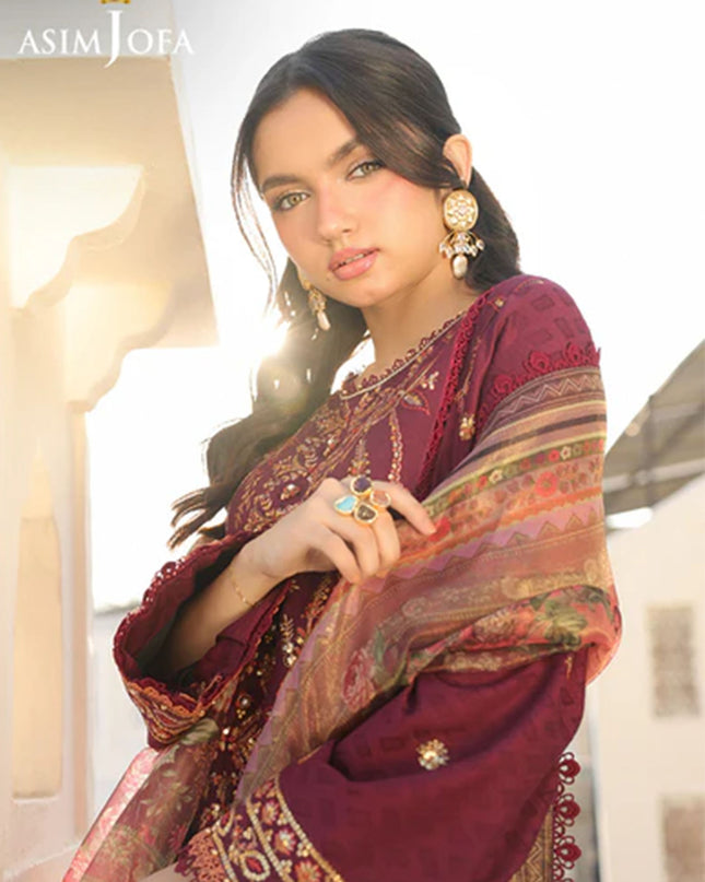 Fancy Embroidered Lawn With Chiffon Dupatta