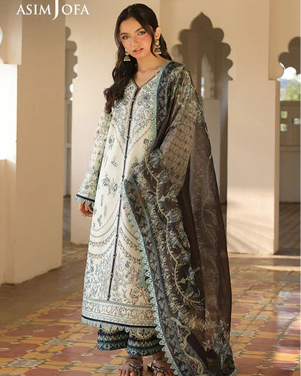 Fancy Embroidered Lawn With Chiffon Dupatta