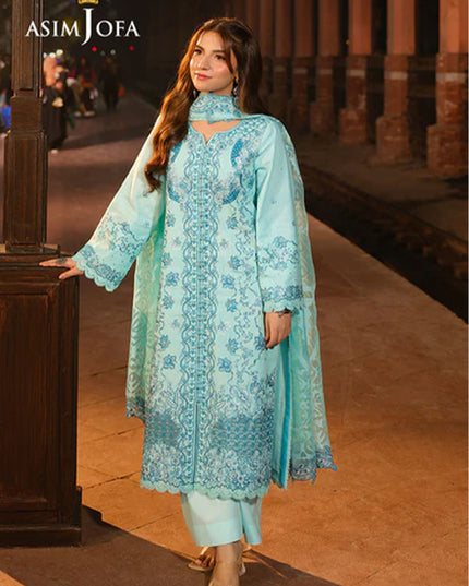 Fancy Embroidered Lawn With Chiffon Dupatta