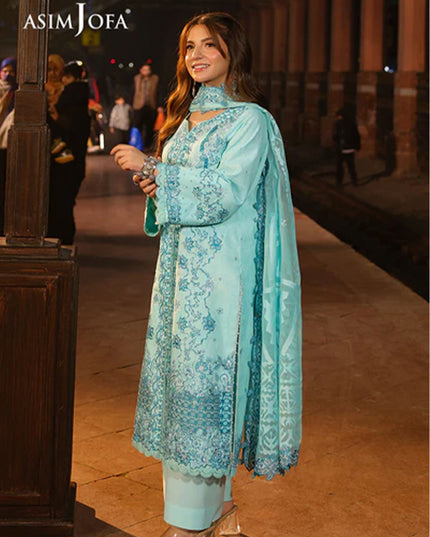 Fancy Embroidered Lawn With Chiffon Dupatta