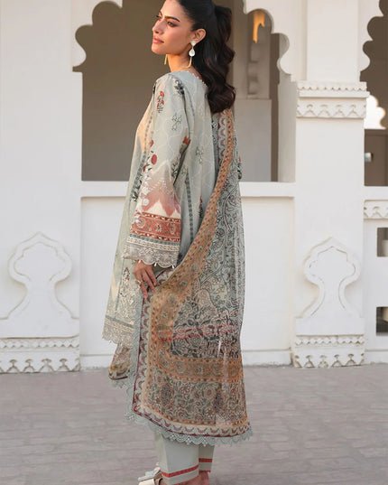 Fancy Embroidered Lawn With Chiffon Dupatta