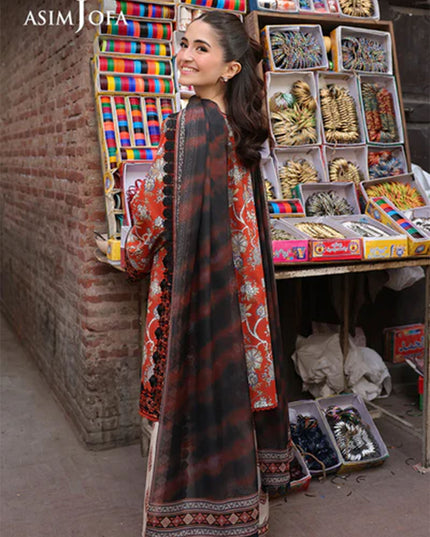 Fancy Embroidered Lawn With Chiffon Dupatta