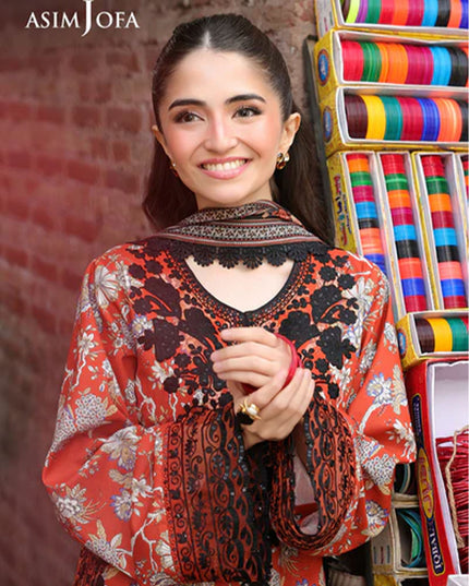 Fancy Embroidered Lawn With Chiffon Dupatta