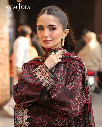 Fancy Embroidered Lawn With Chiffon Dupatta