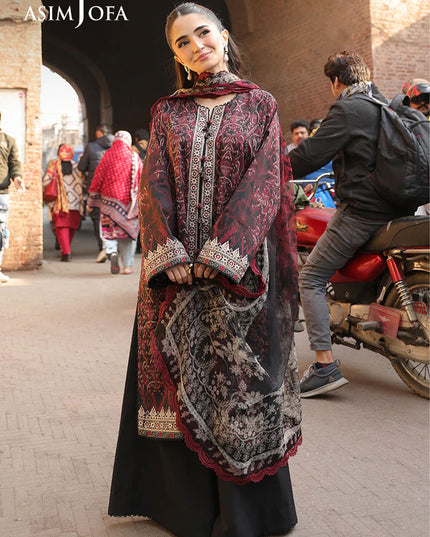 Fancy Embroidered Lawn With Chiffon Dupatta