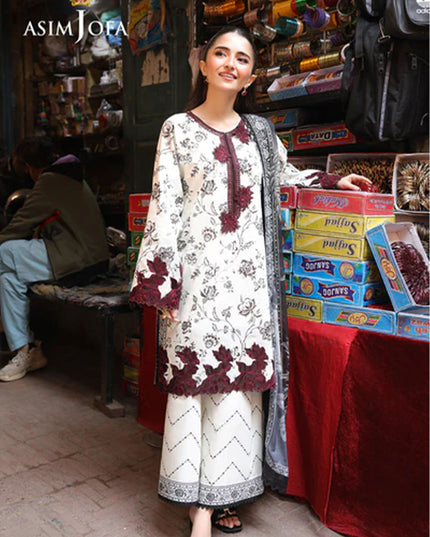 Fancy Embroidered Lawn With Chiffon Dupatta