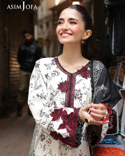 Fancy Embroidered Lawn With Chiffon Dupatta