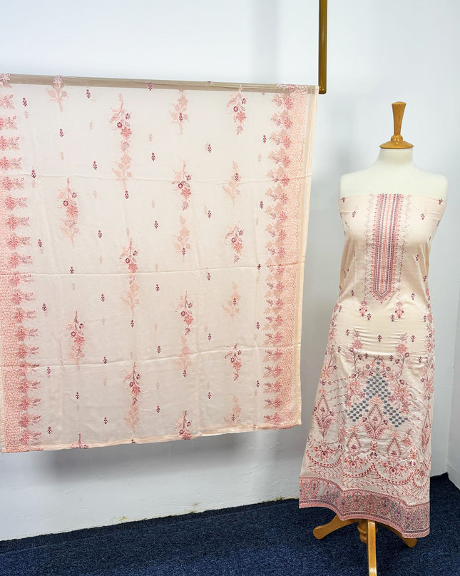 Fancy Embroidered Lawn With Chikankari Cutwork
