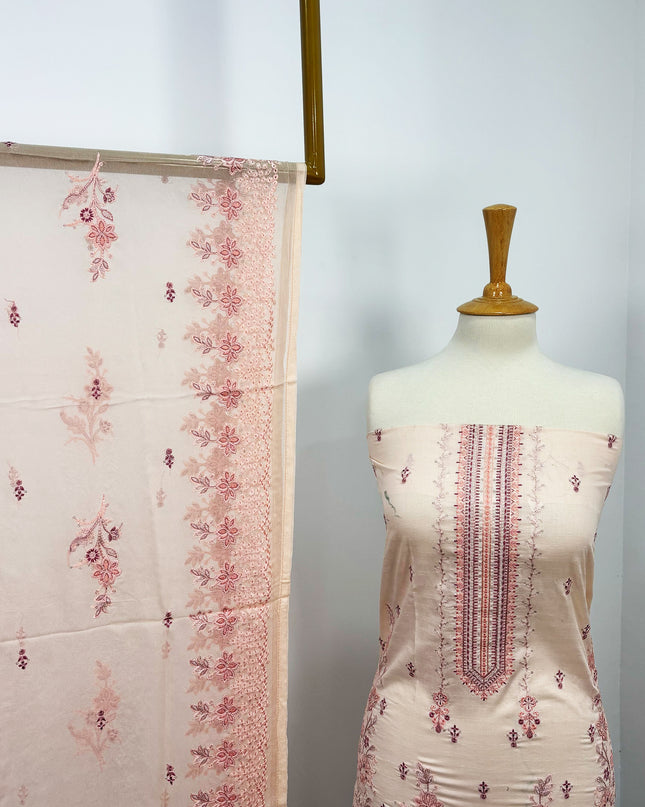 Fancy Embroidered Lawn With Chikankari Cutwork