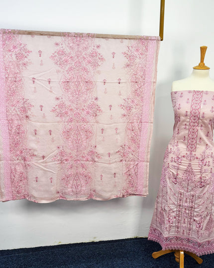 Fancy Exclusive Embroidered Lawn With Organza Patches & Chiffon Dupatta