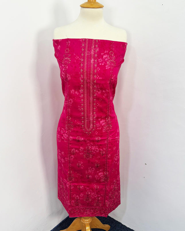 Fancy Printed Lawn With Embroidered + Chikankari Work & Chiffon Dupatta