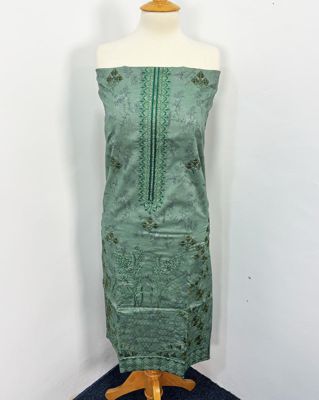Fancy Printed Lawn With Embroidered + Chikankari Work & Chiffon Dupatta