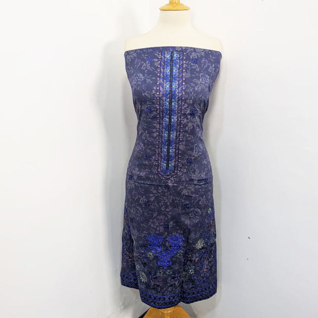 Embroidered + Printed Lawn with Digital Printed Dupatta 3PC Unstitched