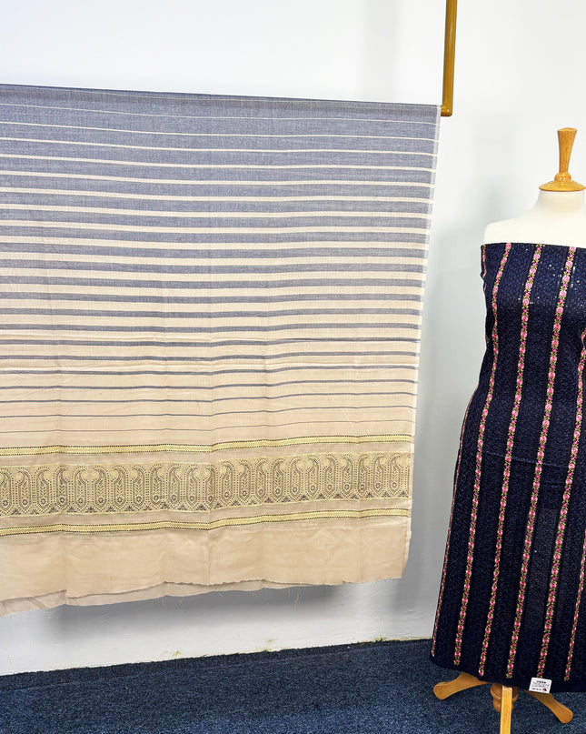 Fancy Embroidered Lawn Full Jaal Work With Banarasi Dupatta