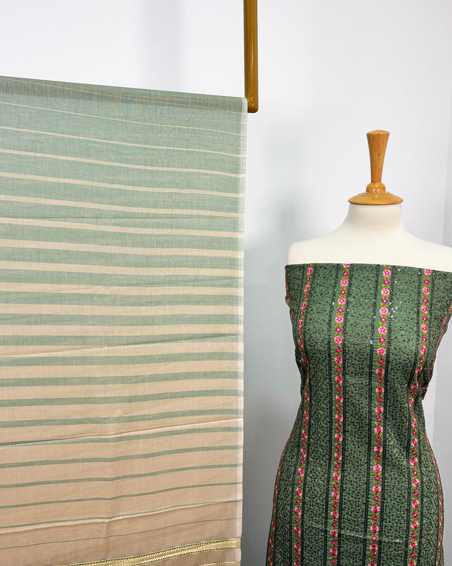 Fancy Embroidered Lawn Full Jaal Work With Banarasi Work Dupatta