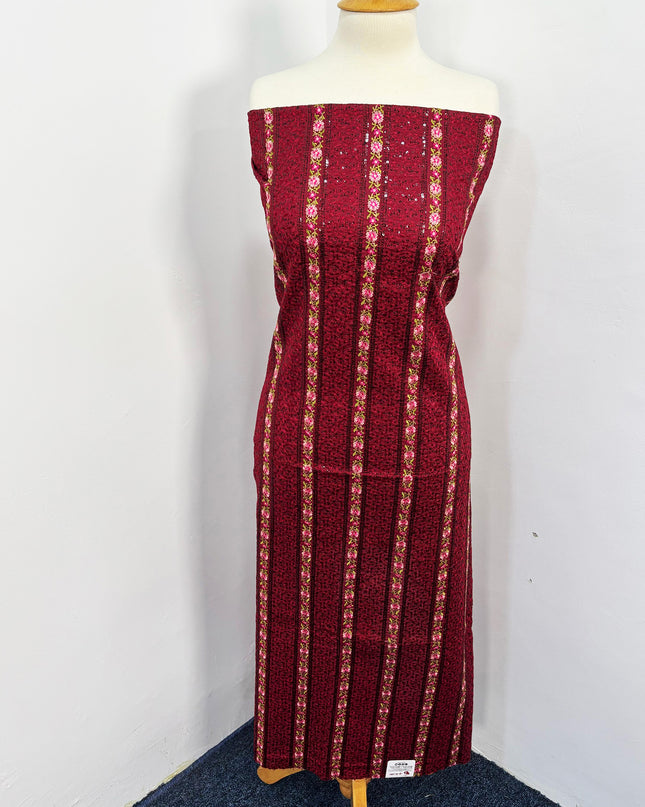 Fancy Embroidered Lawn Full Jaal Work With Banarasi Dupatta