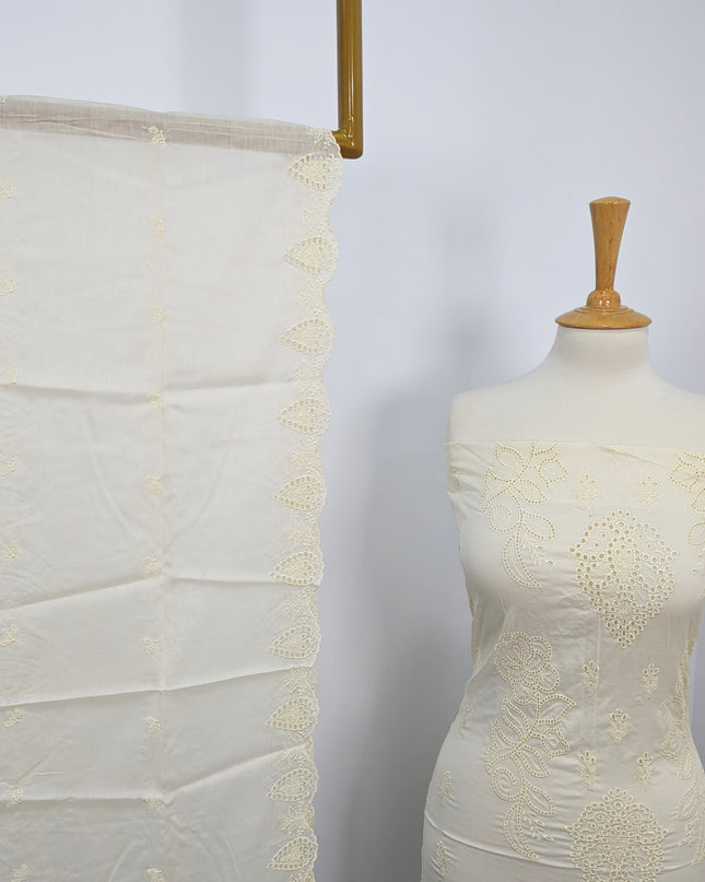 Fancy Lawn With Embroidered + Chikankari Work