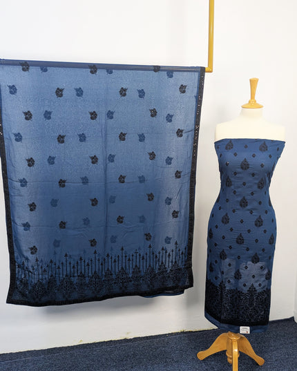 Fancy Embroidered Karandi Lawn With Chiffon Dupatta