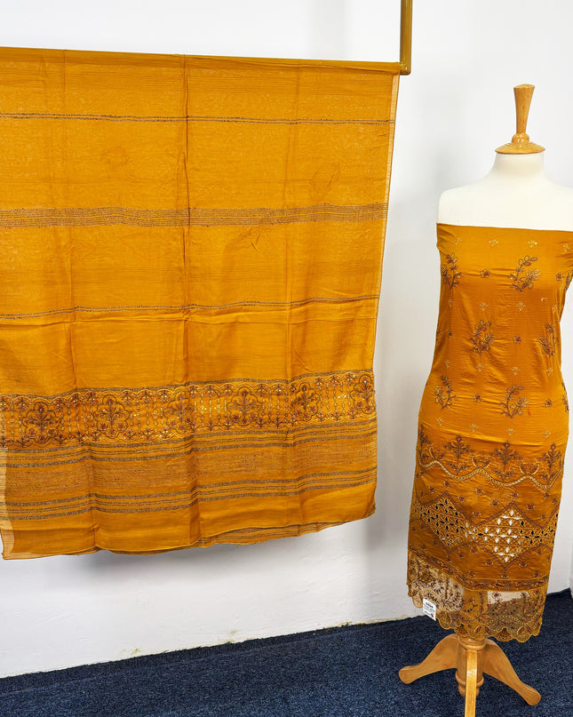 Fancy Embroidered Lawn With Chikankari Cutwork