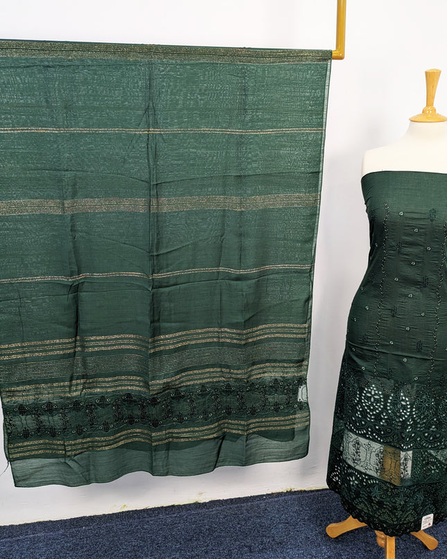 Fancy Embroidered Lawn With Chikankari Cutwork