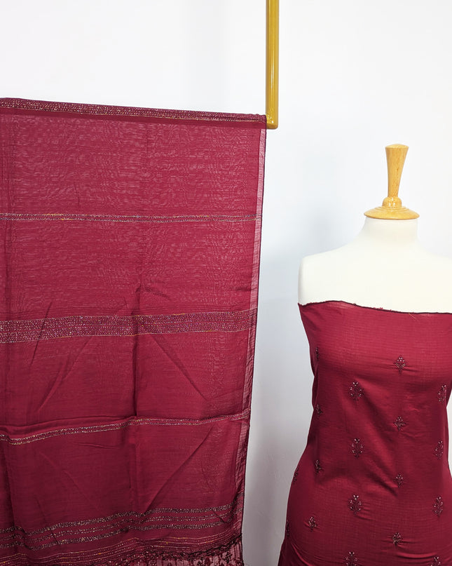 Fancy Embroidered Lawn With Chikankari Cutwork