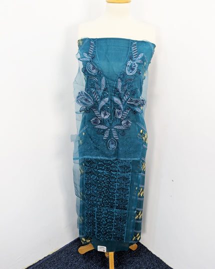 Fancy Embroidered Lawn With Organza Dupatta