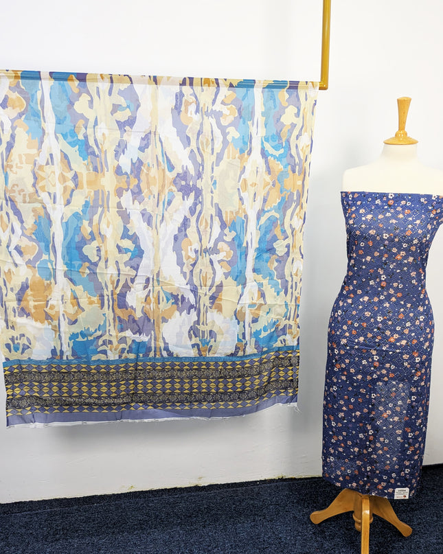 Fancy Printed Lawn With Chikankari Work & Chiffon Dupatta