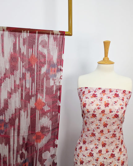 Fancy Printed Lawn With Chikankari Work & Chiffon Dupatta
