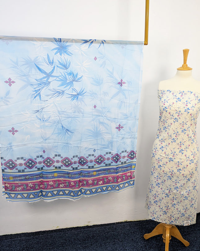 Fancy Printed Lawn With Chikankari Work & Chiffon Dupatta
