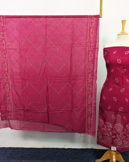 Lawn with Chikankari Slub Work Shirt Dupatta 3Pc Unstitched