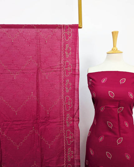 Lawn with Chikankari Slub Work Shirt Dupatta 3Pc Unstitched