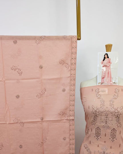 Heavy Embroidered Lawn With Aplic Pallu Dupatta 3PC Unstitched