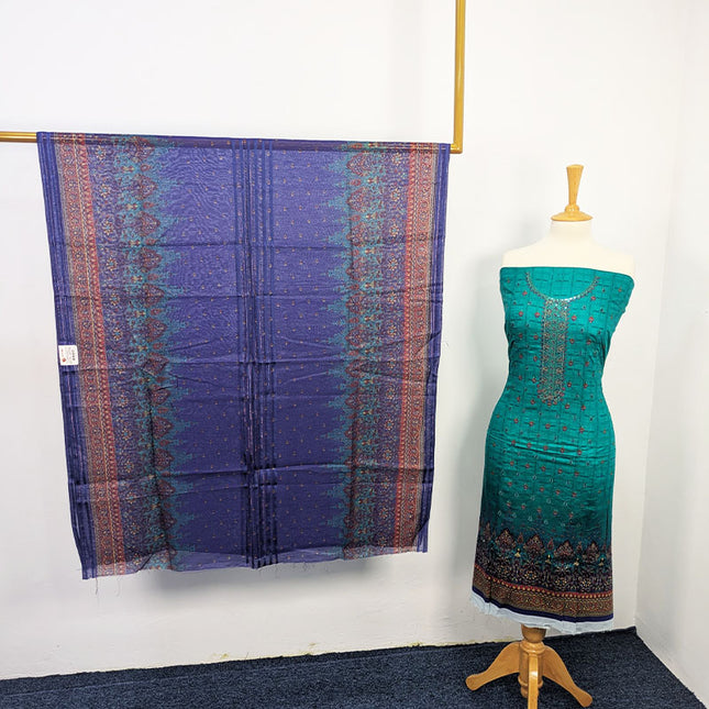Fancy Embroidered + Printed Lawn