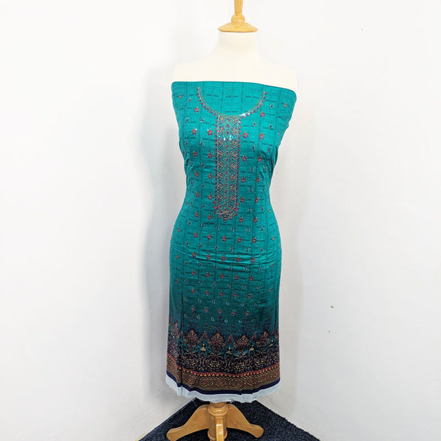 Fancy Embroidered + Printed Lawn