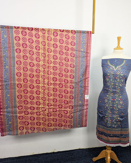 Fancy Embroidered + Printed Lawn