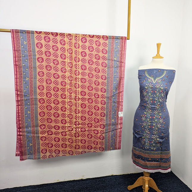Fancy Embroidered + Printed Lawn