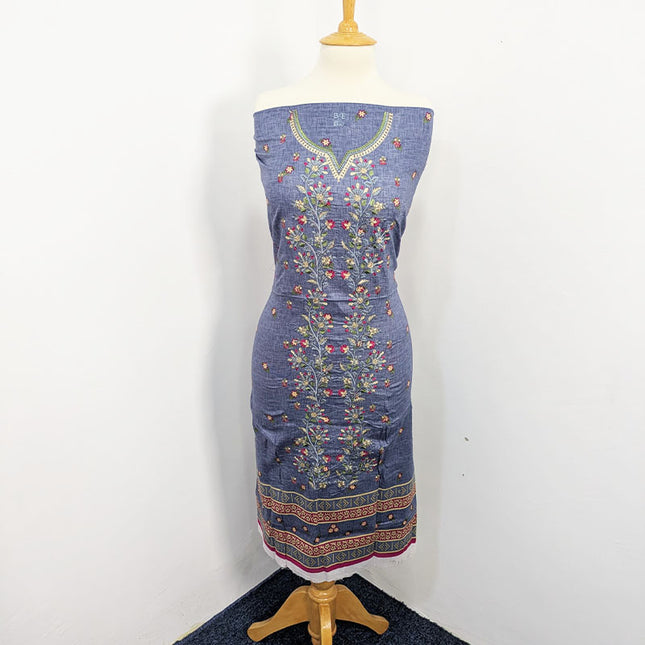 Fancy Embroidered + Printed Lawn