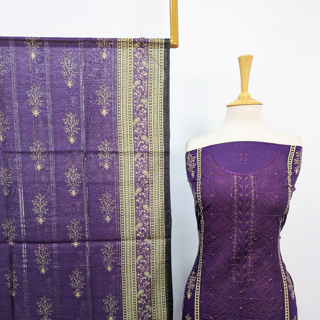 Fancy Embroidered + Printed Lawn 3Pc Unstitched