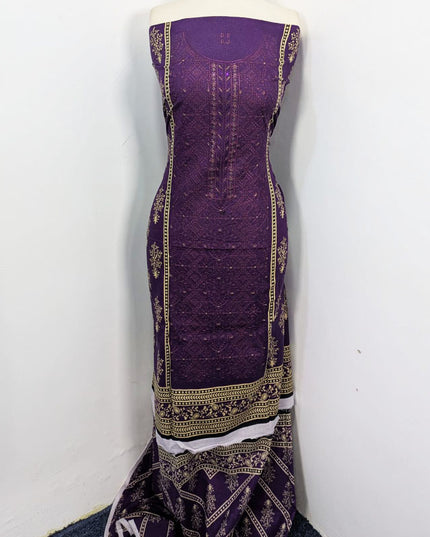 Fancy Embroidered + Printed Lawn 3Pc Unstitched