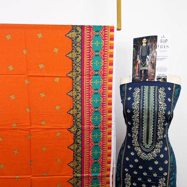 Fancy Embroidered + Printed Lawn 3Pc Unstitched