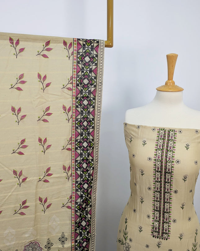 Fancy Embroidered Lawn With Chikankari Cut Work