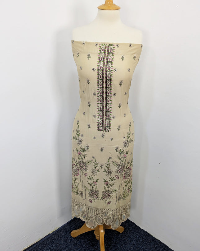 Fancy Embroidered Lawn With Chikankari Cut Work