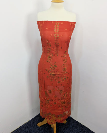 Fancy Embroidered Lawn With Chikankari Cut Work