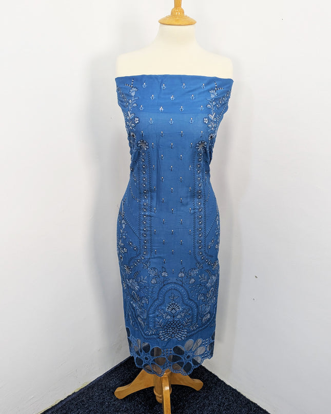 Fancy Embroidered Lawn With Chikankari Cut Work