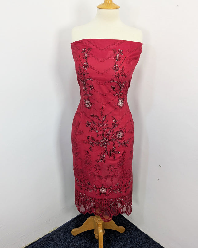 Fancy Embroidered Lawn With Chikankari Cut Work