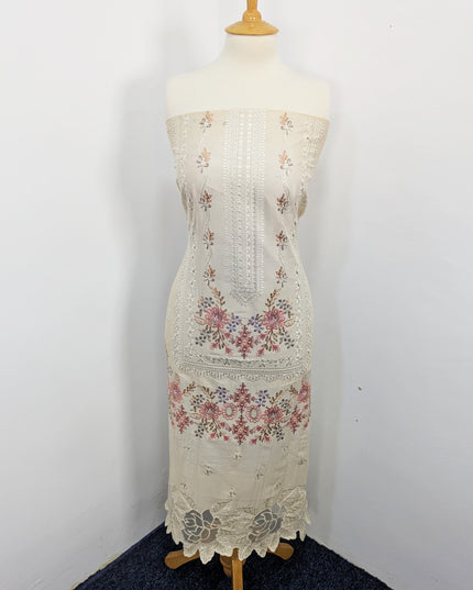 Fancy Embroidered Lawn With Chikankari Cut Work