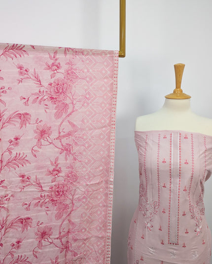 Fancy Embroidered Lawn With Chikankari Cut Work