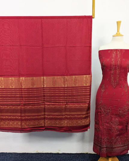 Fancy Embroidered Lawn with Banarasi Work Dupatta 3PC Unstitched